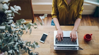 women working from home